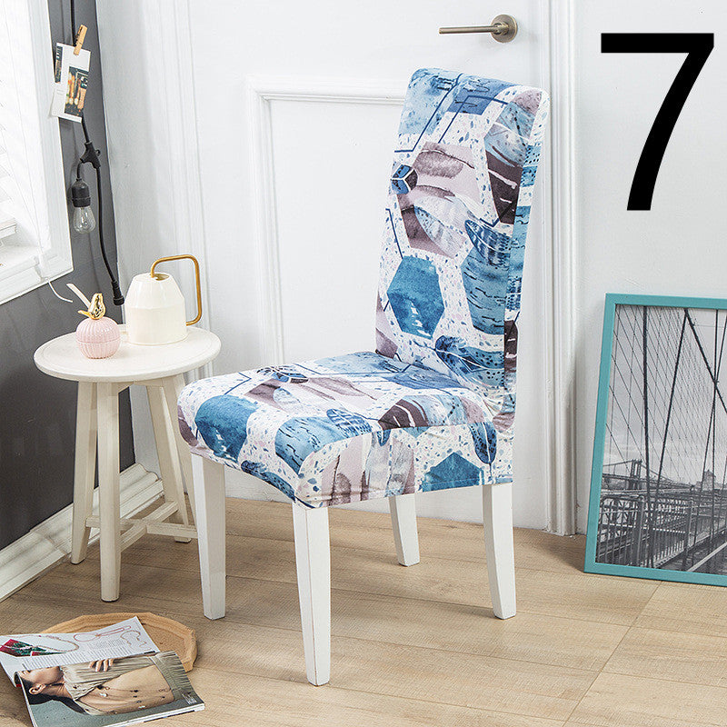 Dining Chair Cover Stretch Printed ELODIE 7 Style-One size