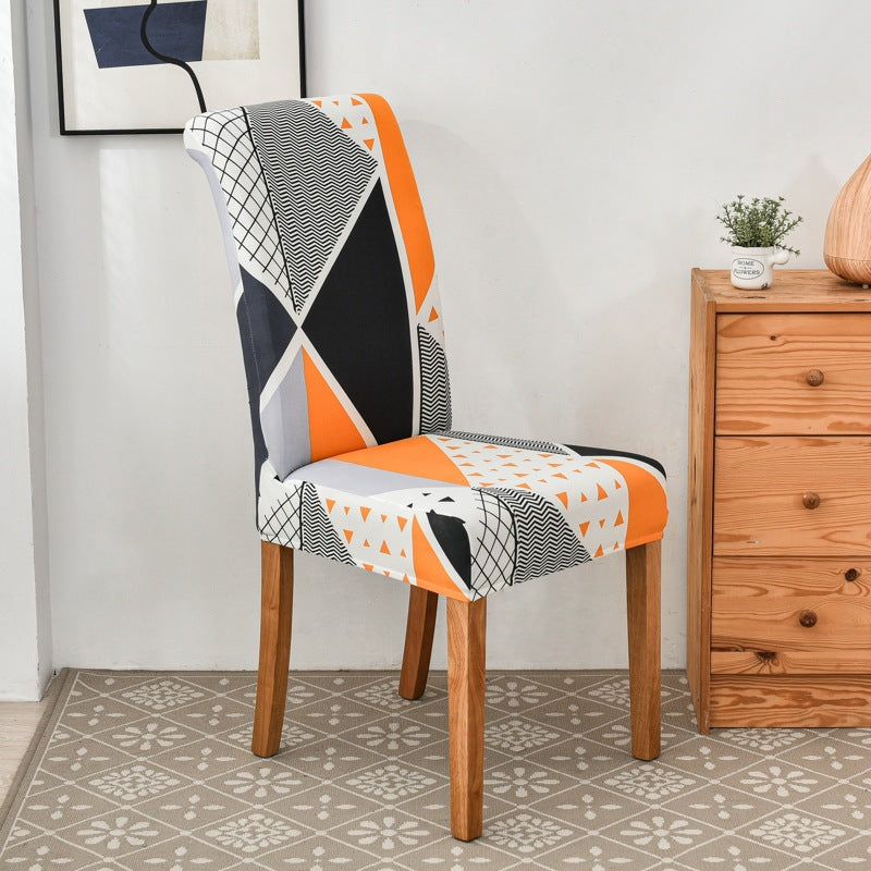 Dining Chair Cover Stretchable Print LUMINAIRE Triangle Fashion-Universal Elastic Chair Cover
