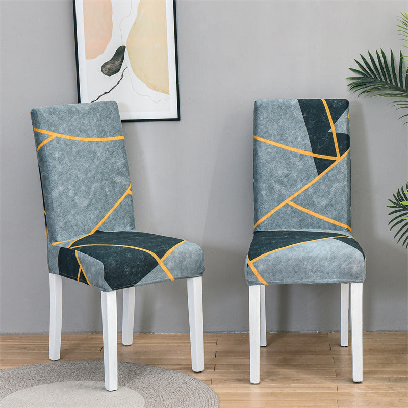 Dining Chair Cover Stretchable Print LUMINAIRE Vic-Universal Elastic Chair Cover