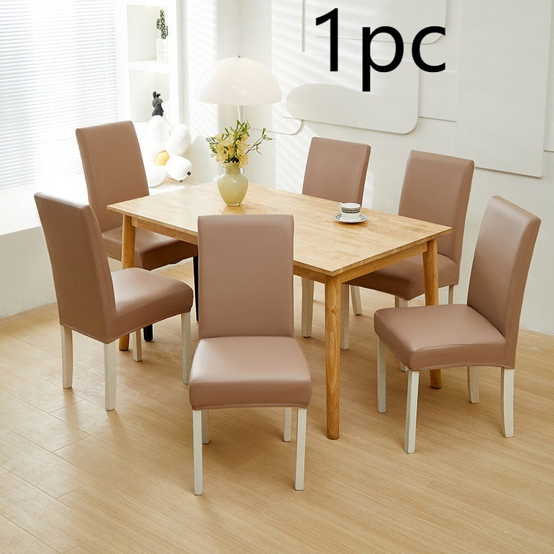 Dining Chair Cover Waterproof PU Cuiréa Camel-Average Size