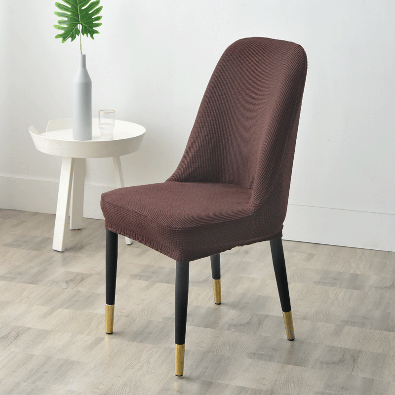 Dining Chair Covers Curved Dustproof ARCELLE Brown
