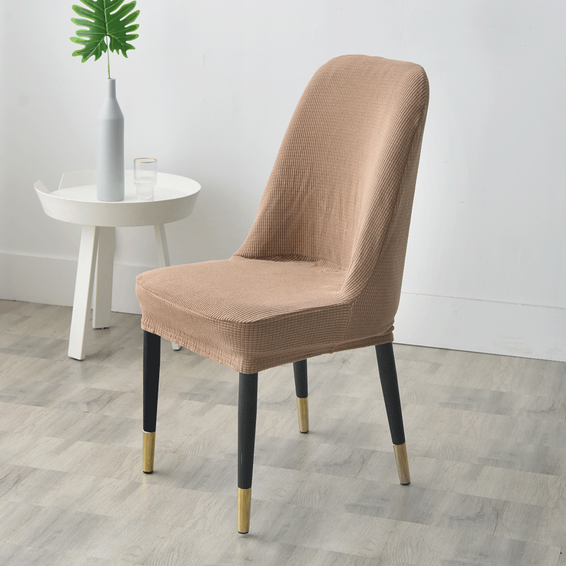 Dining Chair Covers Curved Dustproof ARCELLE Dark khaki