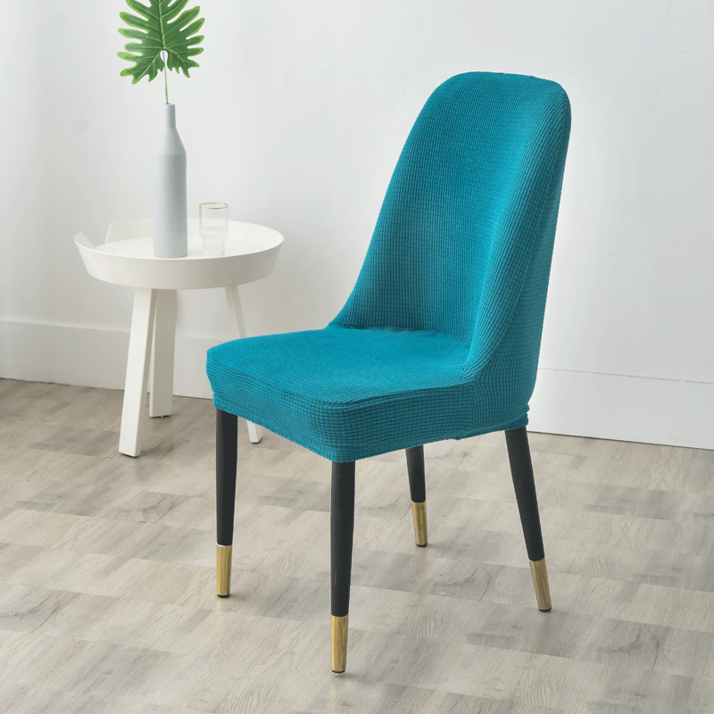 Dining Chair Covers Curved Dustproof ARCELLE Navy Blue