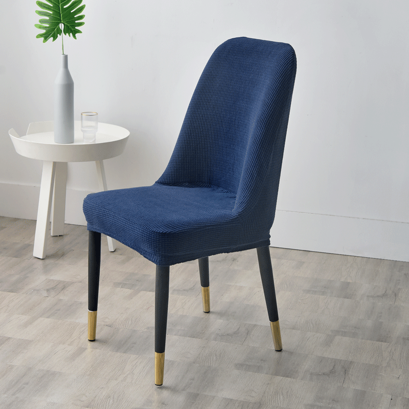 Dining Chair Covers Curved Dustproof ARCELLE Royal blue