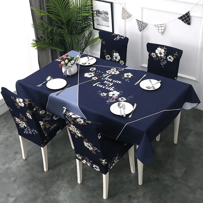 Dining Chair Covers Linen Modern CHARMET Deep courtyard-4 chair covers