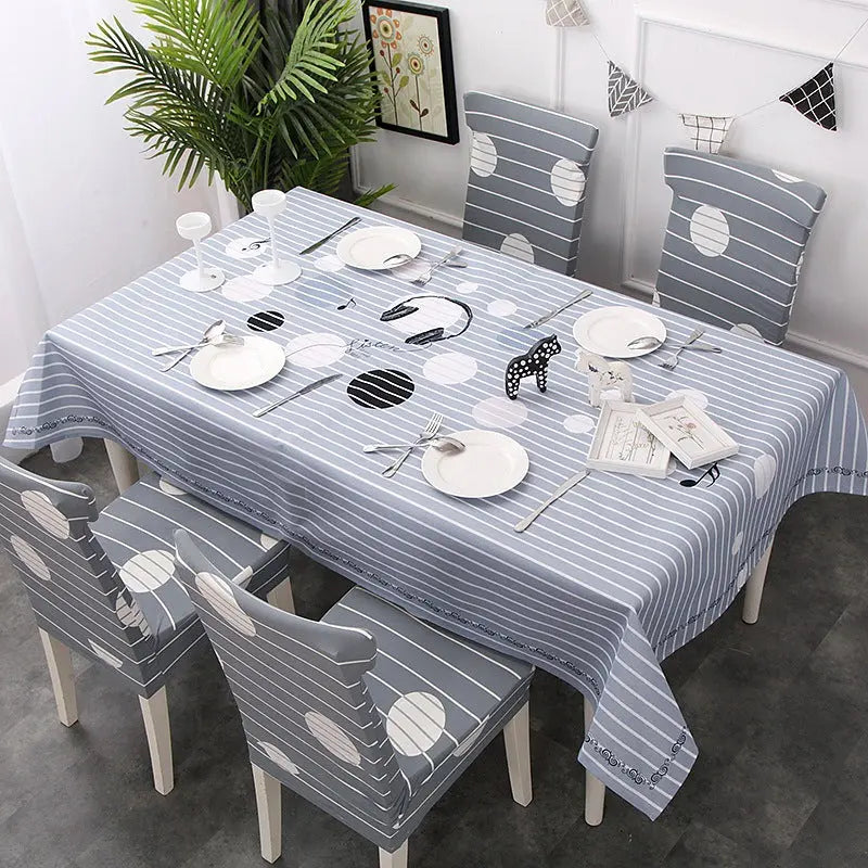 Dining Chair Covers Linen Modern CHARMET INS circle-4 chair covers