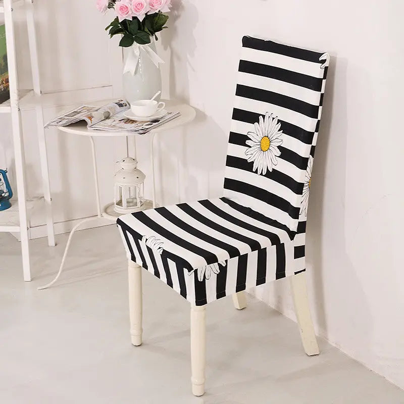 Dining Chair Covers Milk Silk Stretchable FLEURIS Katyusha-Universal