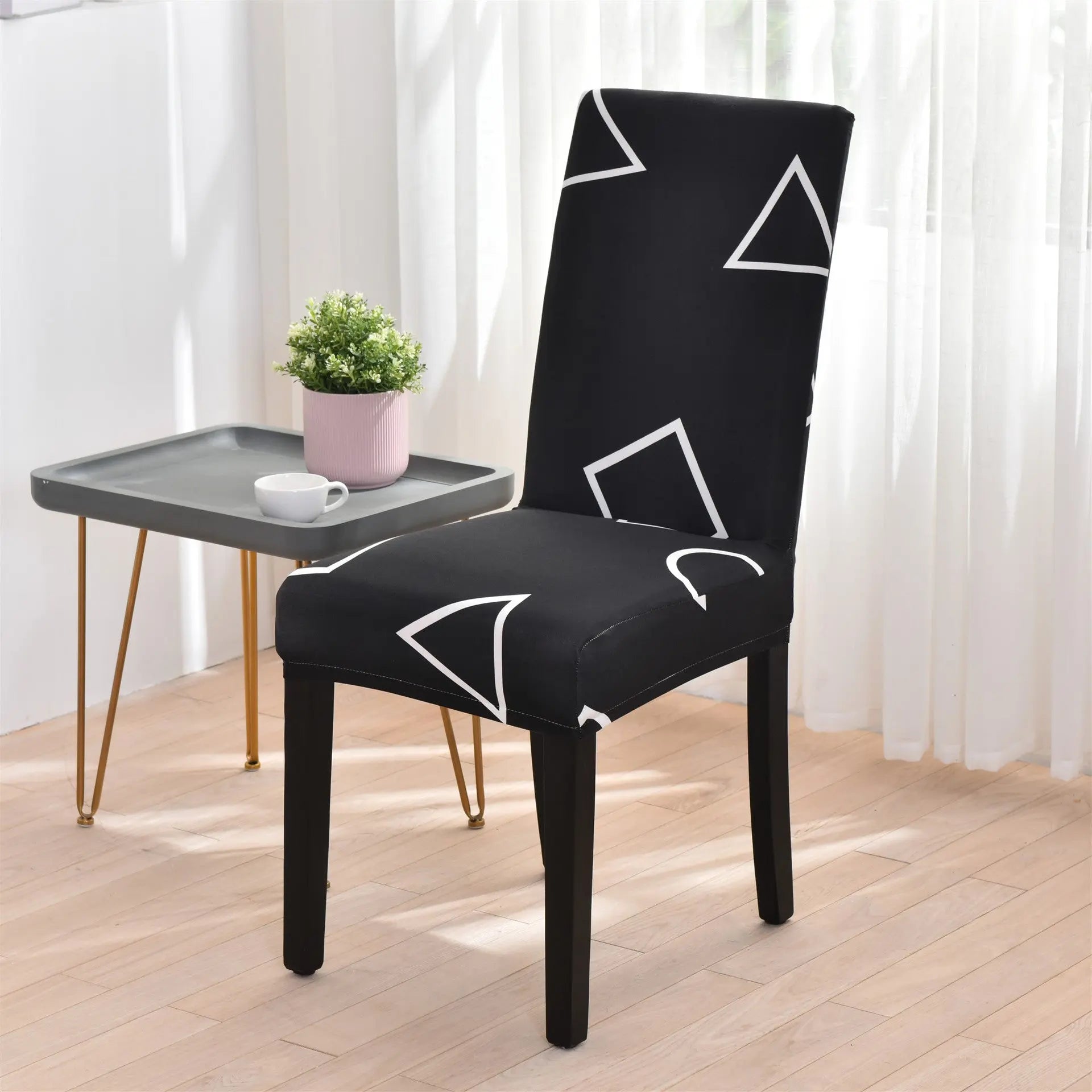Dining Chair Covers Milk Silk Stretchable FLEURIS Several Meters-Universal