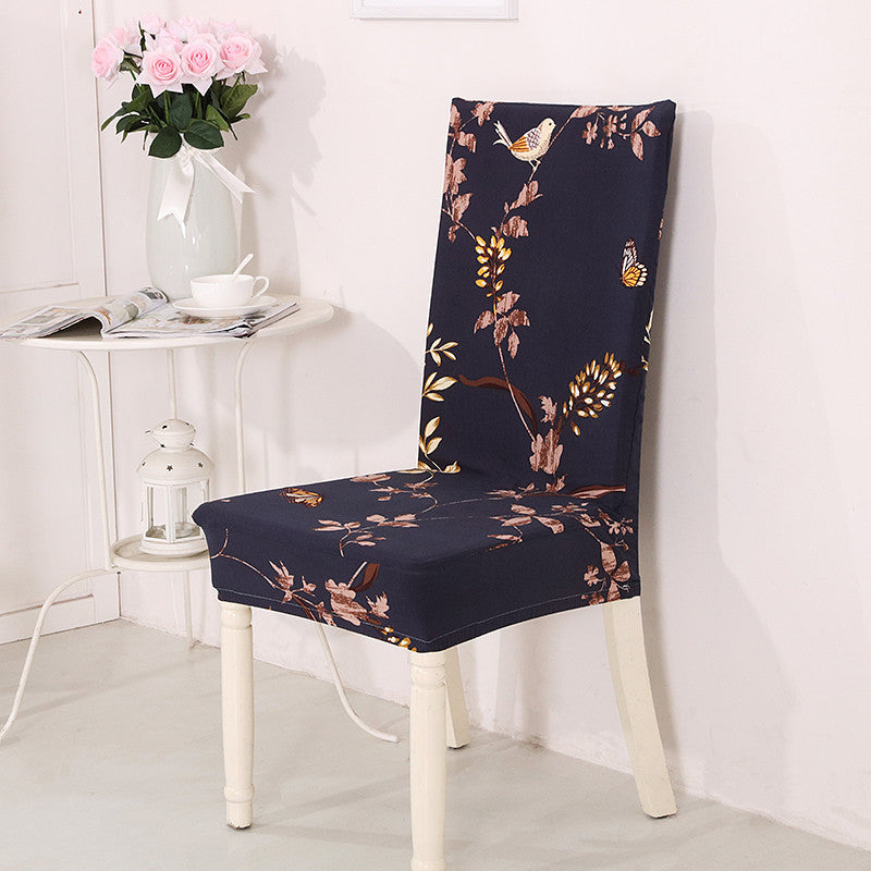 Dining Chair Covers Milk Silk Stretchable FLORETTE Descendants Of The Rich-Universal