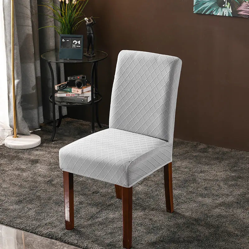 Dining Chair Covers Nordic Washable ELISÉA Light Grey-111x111