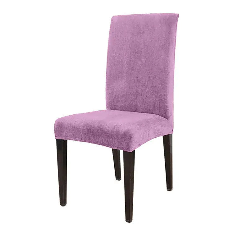 Dining Chair Covers Plush Stretchable CALINE Light Purple-Regular Size