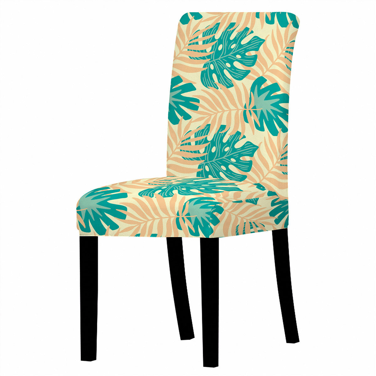 Dining Chair Covers Stretch Floral FEUILLA 10 Style