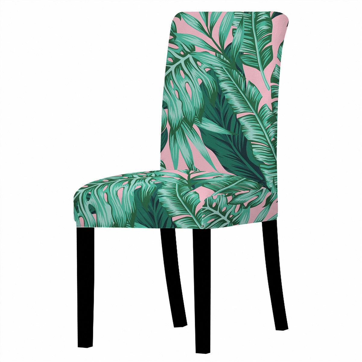 Dining Chair Covers Stretch Floral FEUILLA 14 Style
