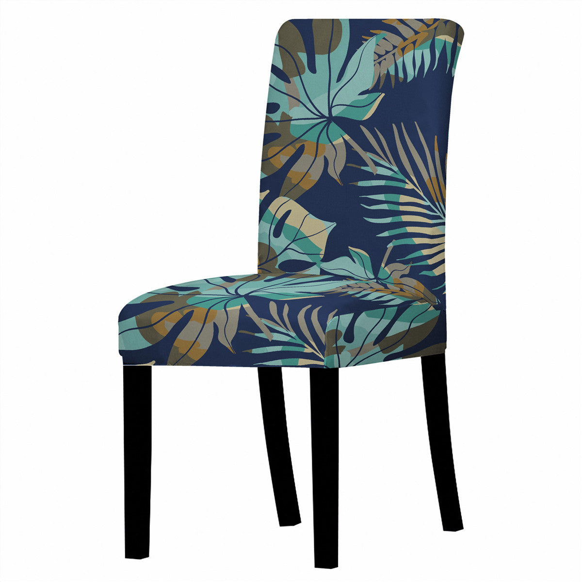 Dining Chair Covers Stretch Floral FEUILLA 4 Style