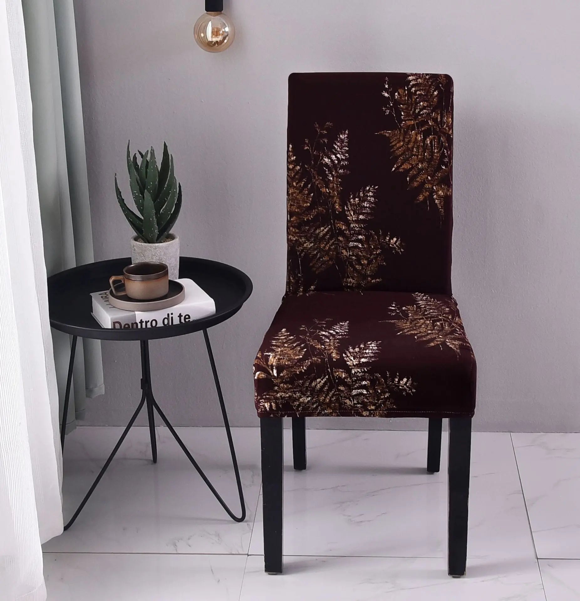 Dining Chair Covers Stretch Floral FLEURIS 13 style
