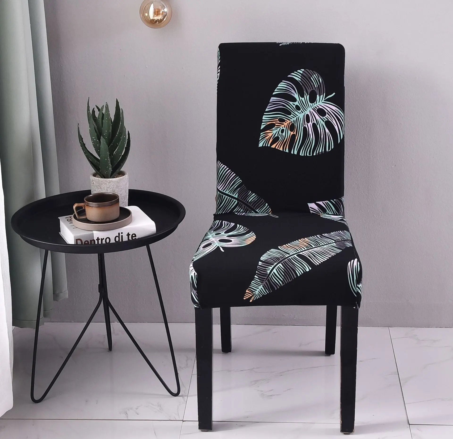 Dining Chair Covers Stretch Floral FLEURIS 15 style