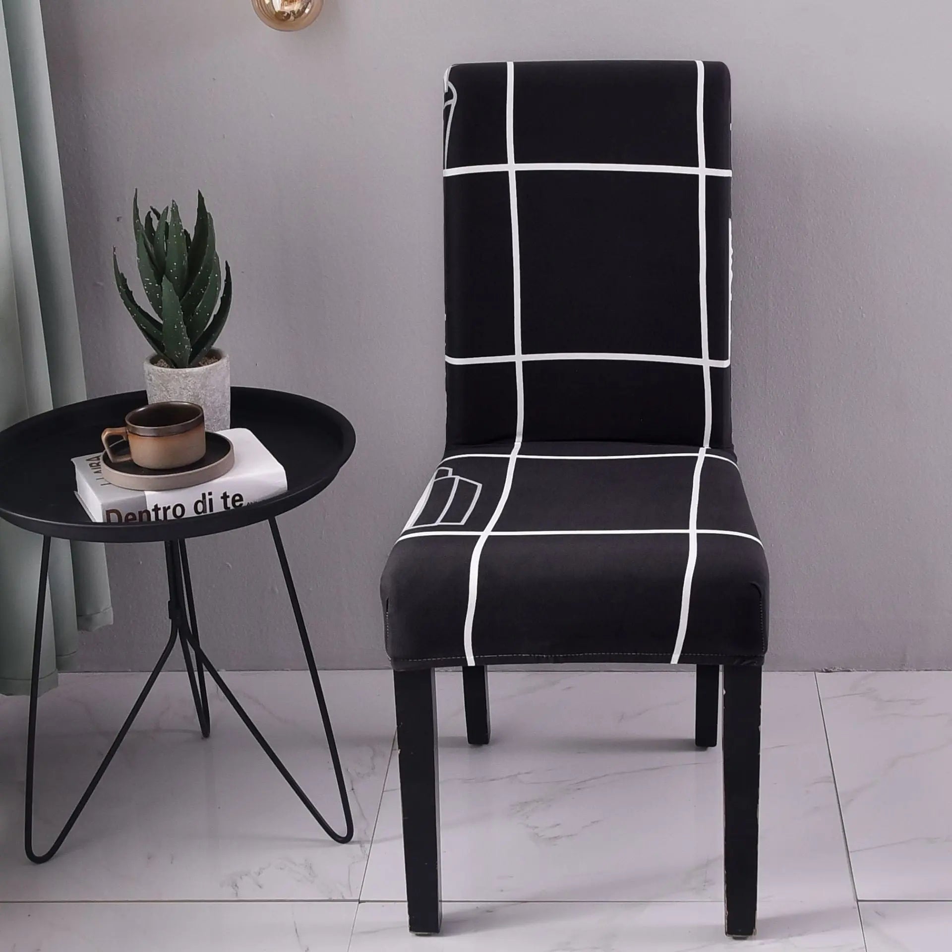 Dining Chair Covers Stretch Floral FLEURIS 21 style