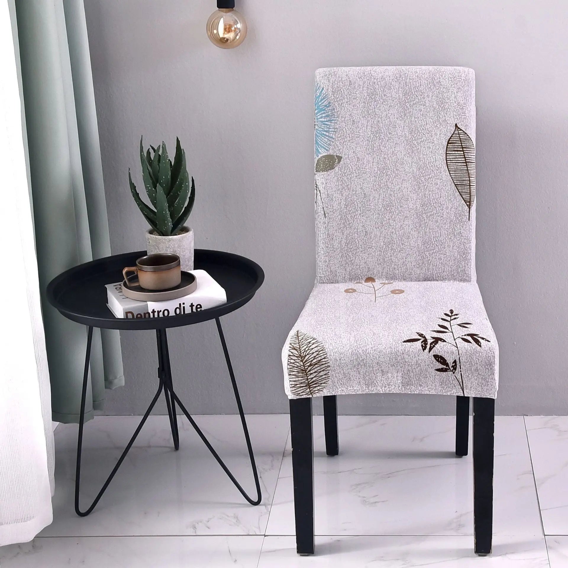 Dining Chair Covers Stretch Floral FLEURIS 24 style