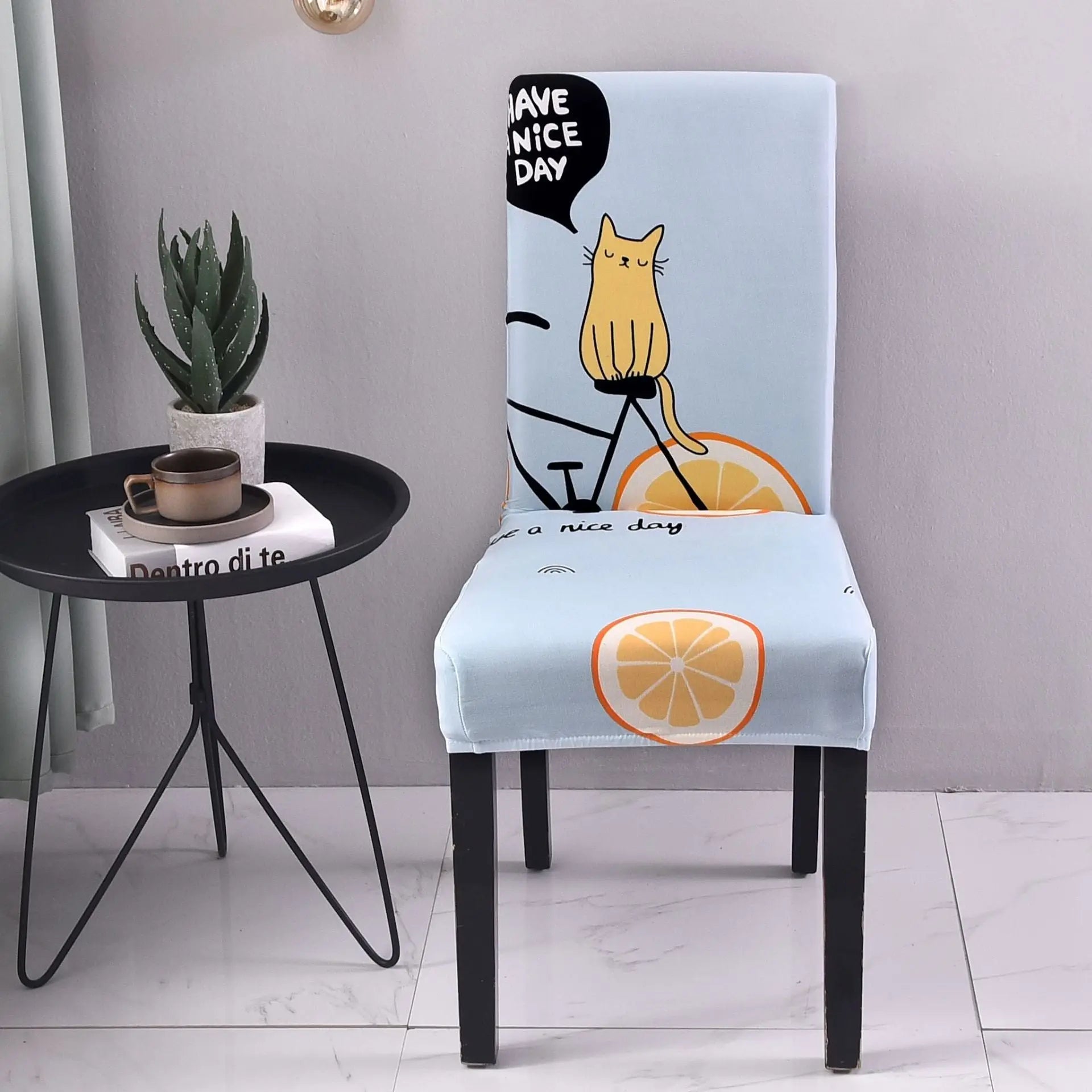 Dining Chair Covers Stretch Floral FLEURIS 25 style