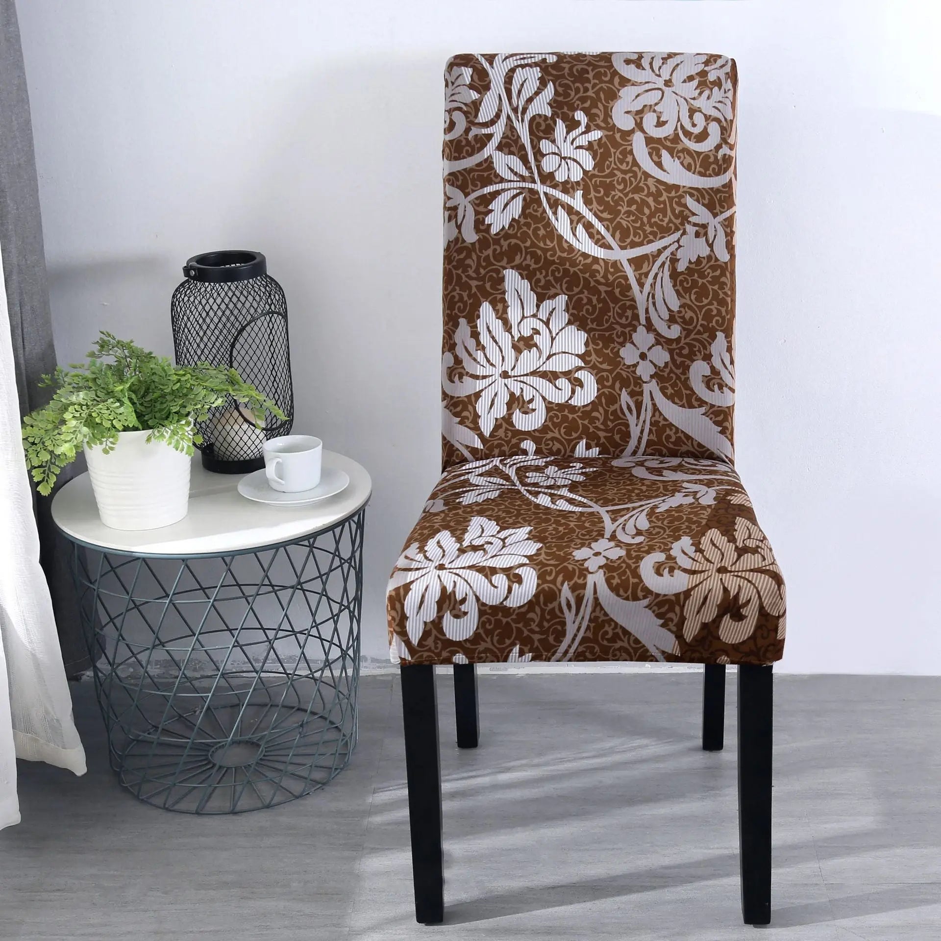 Dining Chair Covers Stretch Floral FLEURIS 5 style