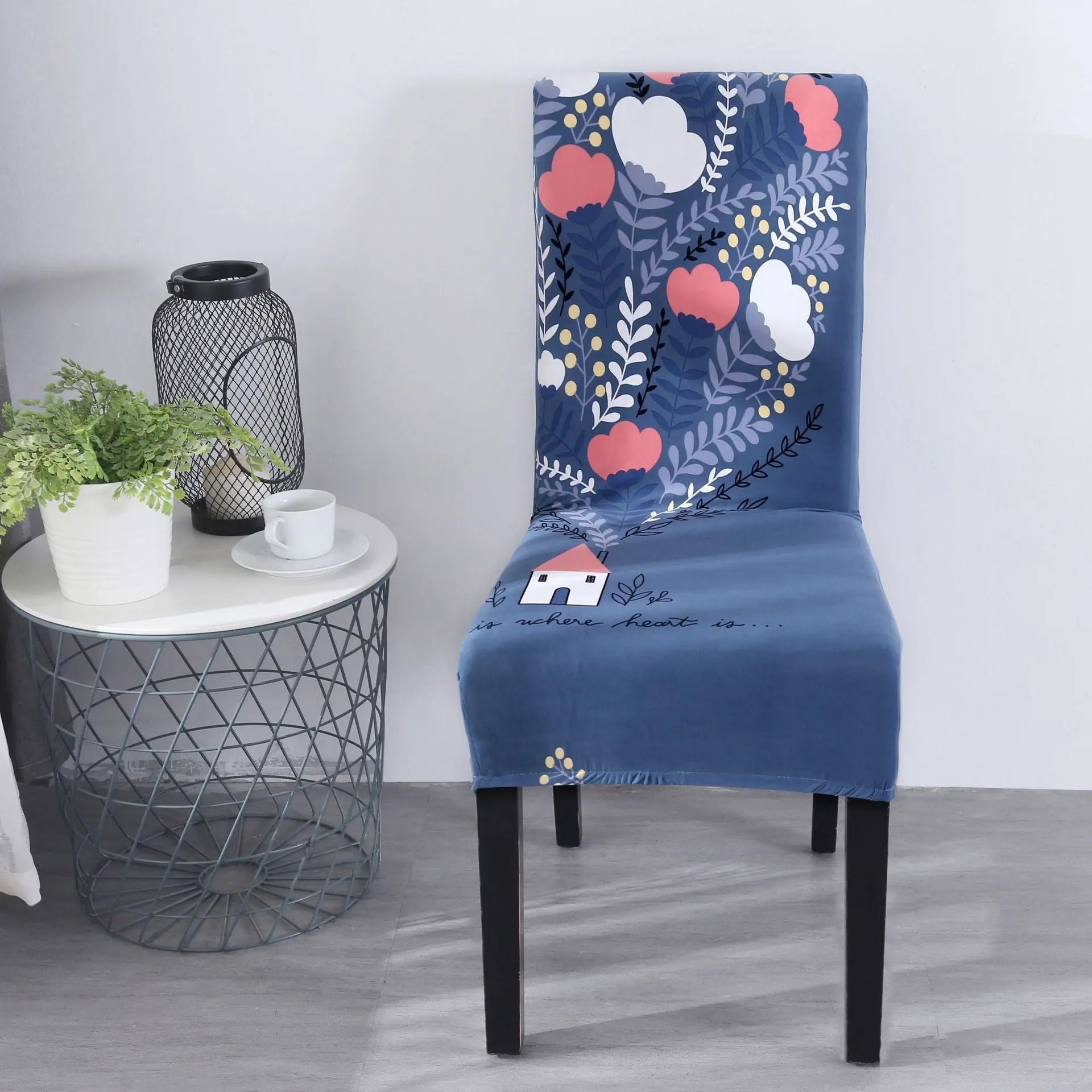 Dining Chair Covers Stretch Floral FLEURIS C