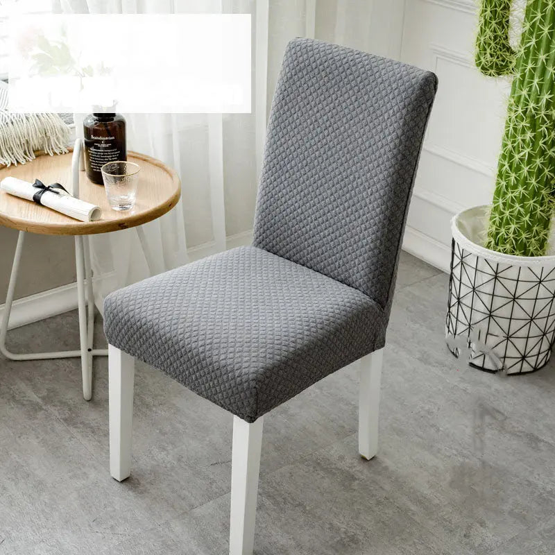 Dining Chair Covers Stretch Knit Elanvie Dark Grey-55 65cm-6