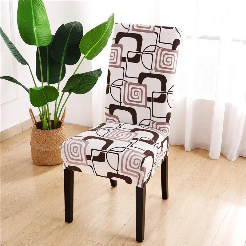 Dining Chair Covers Stretch Non-Slip LUMIÈRE Classic Checkered-General Size