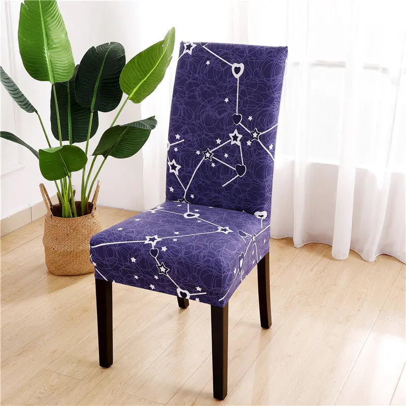 Dining Chair Covers Stretch Non-Slip LUMIÈRE Constellation-General Size