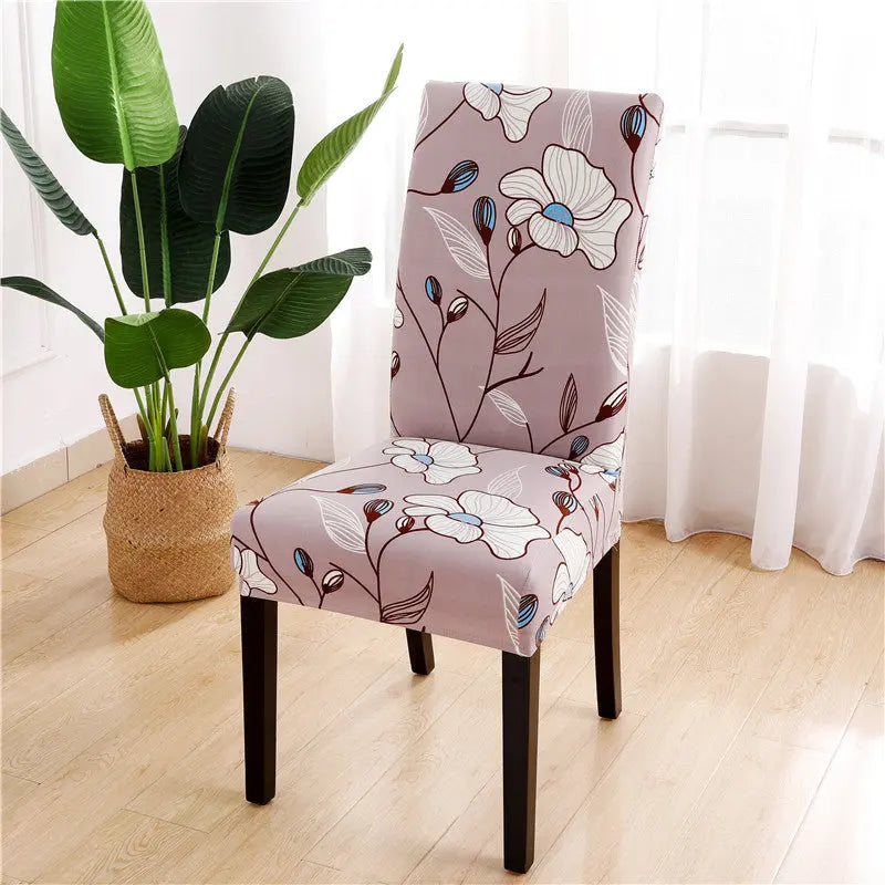 Dining Chair Covers Stretch Non-Slip LUMIÈRE Flower Rhyme-General Size
