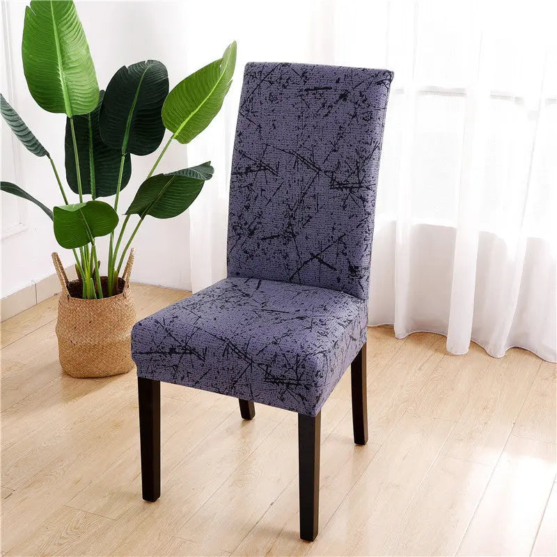 Dining Chair Covers Stretch Non-Slip LUMIÈRE Heather Gray-General Size