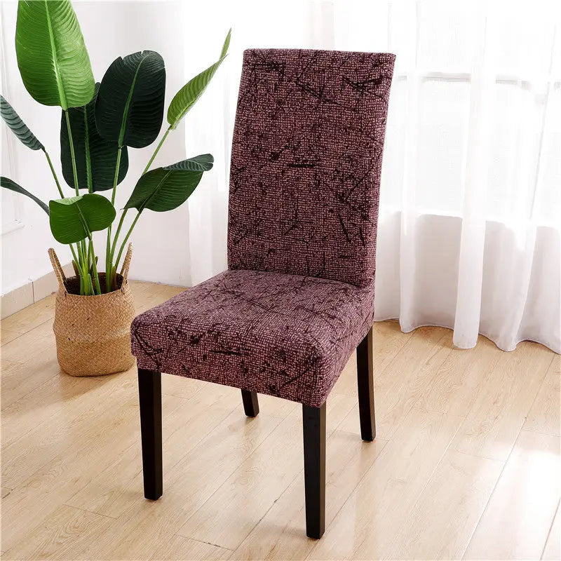 Dining Chair Covers Stretch Non-Slip LUMIÈRE Jute Brown-General Size