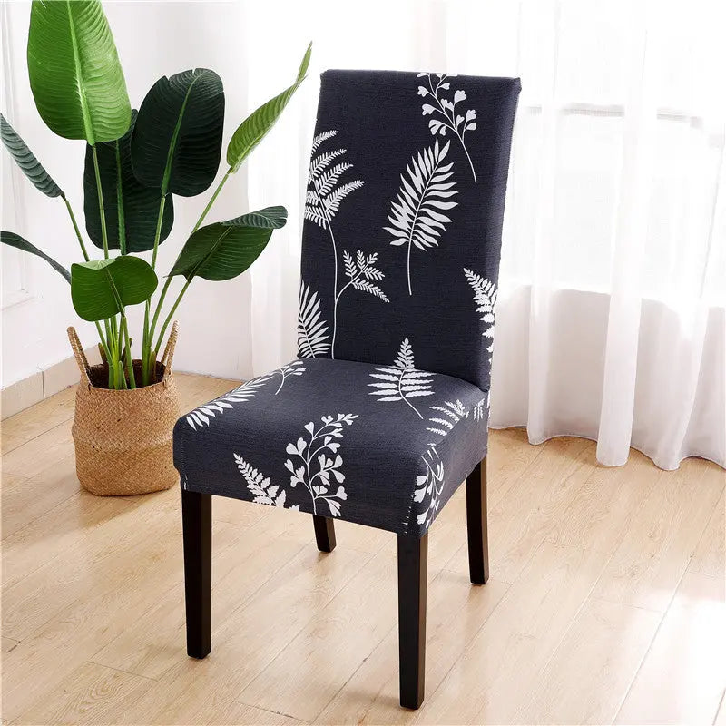 Dining Chair Covers Stretch Non-Slip LUMIÈRE Leaf Shadow-General Size