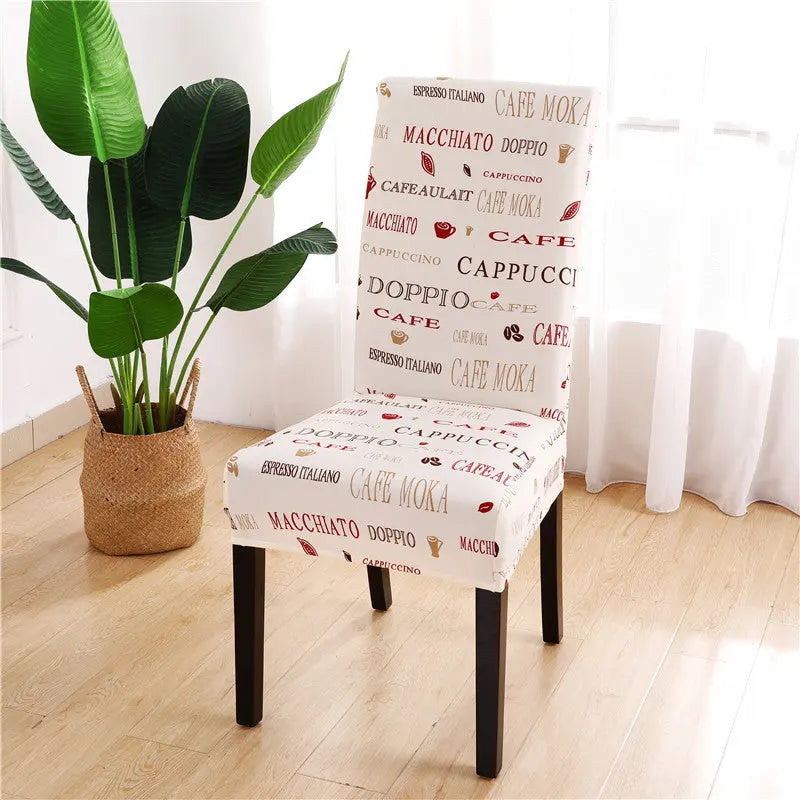Dining Chair Covers Stretch Non-Slip LUMIÈRE Mocha-General Size