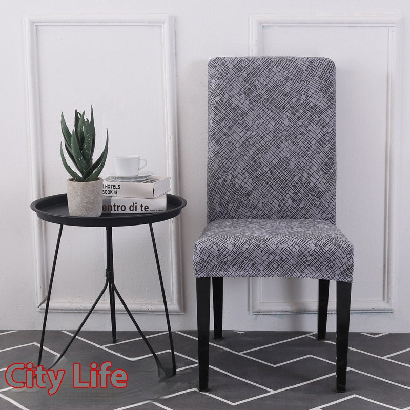 Dining Chair Covers Stretch Poly Merveille City Life-Free Size