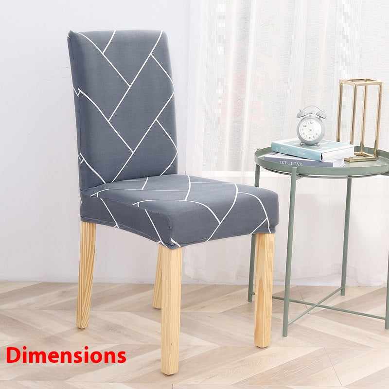 Dining Chair Covers Stretch Poly Merveille Dimension-Free Size