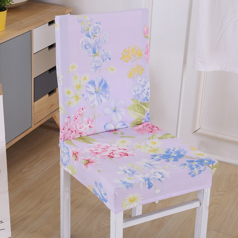 Dining Chair Covers Stretch Poly Merveille Special Offer Floral Begonia-Free Size