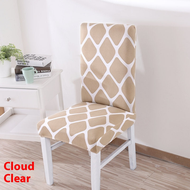 Dining Chair Covers Stretch Poly Merveille Yunqing-Free Size