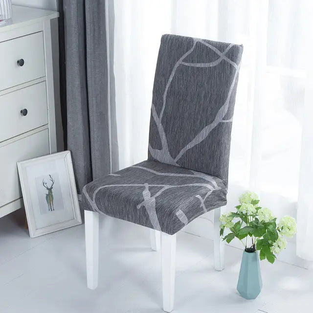Dining Chair Covers Stretch Printed CHERIE 19 Style