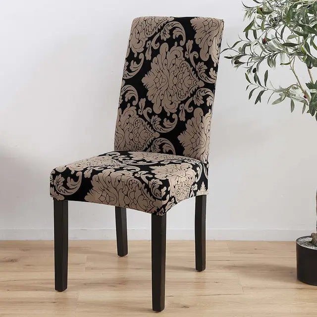 Dining Chair Covers Stretch Printed CHERIE 2 Style