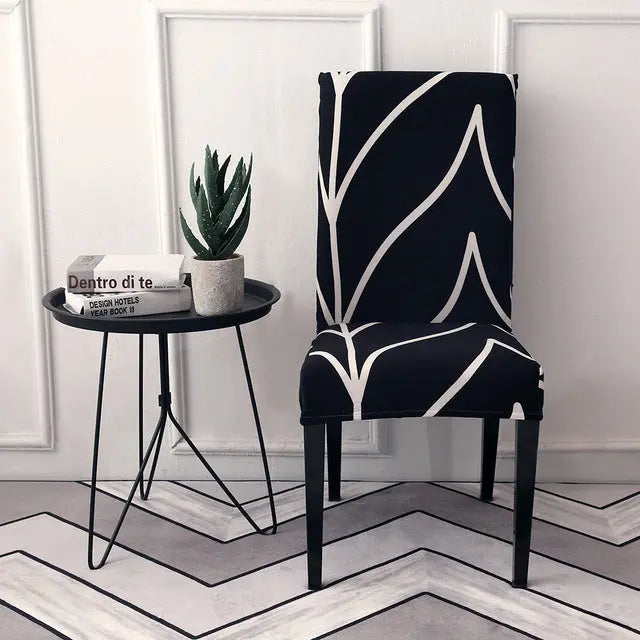 Dining Chair Covers Stretch Printed CHERIE 21 Style