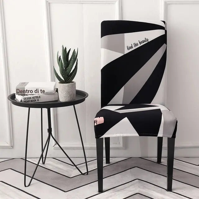 Dining Chair Covers Stretch Printed CHERIE 23 Style