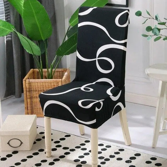 Dining Chair Covers Stretch Printed CHERIE 26 Style
