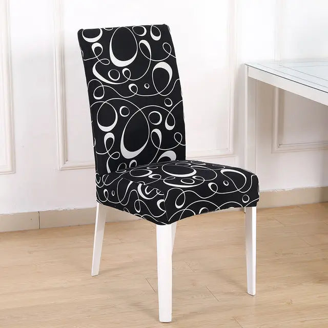 Dining Chair Covers Stretch Printed CHERIE 4 Style