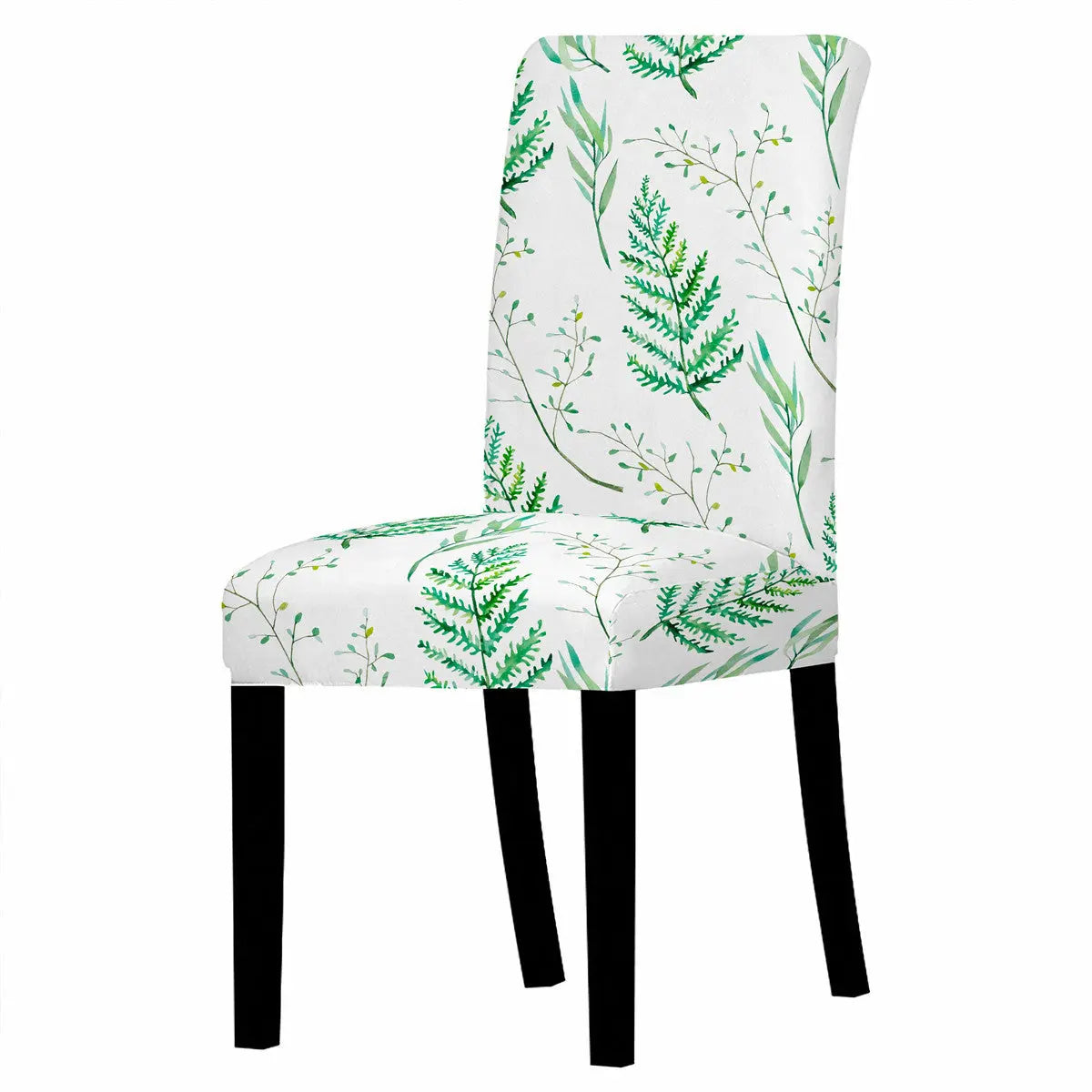 Dining Chair Covers Stretch Printed FEUILLAE 11 Style