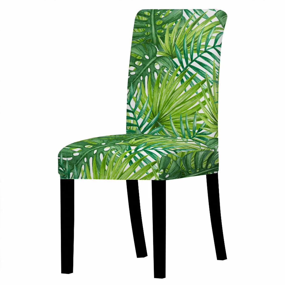 Dining Chair Covers Stretch Printed FEUILLAE 12 Style