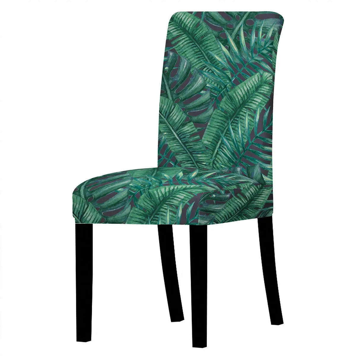 Dining Chair Covers Stretch Printed FEUILLAE 13 Style