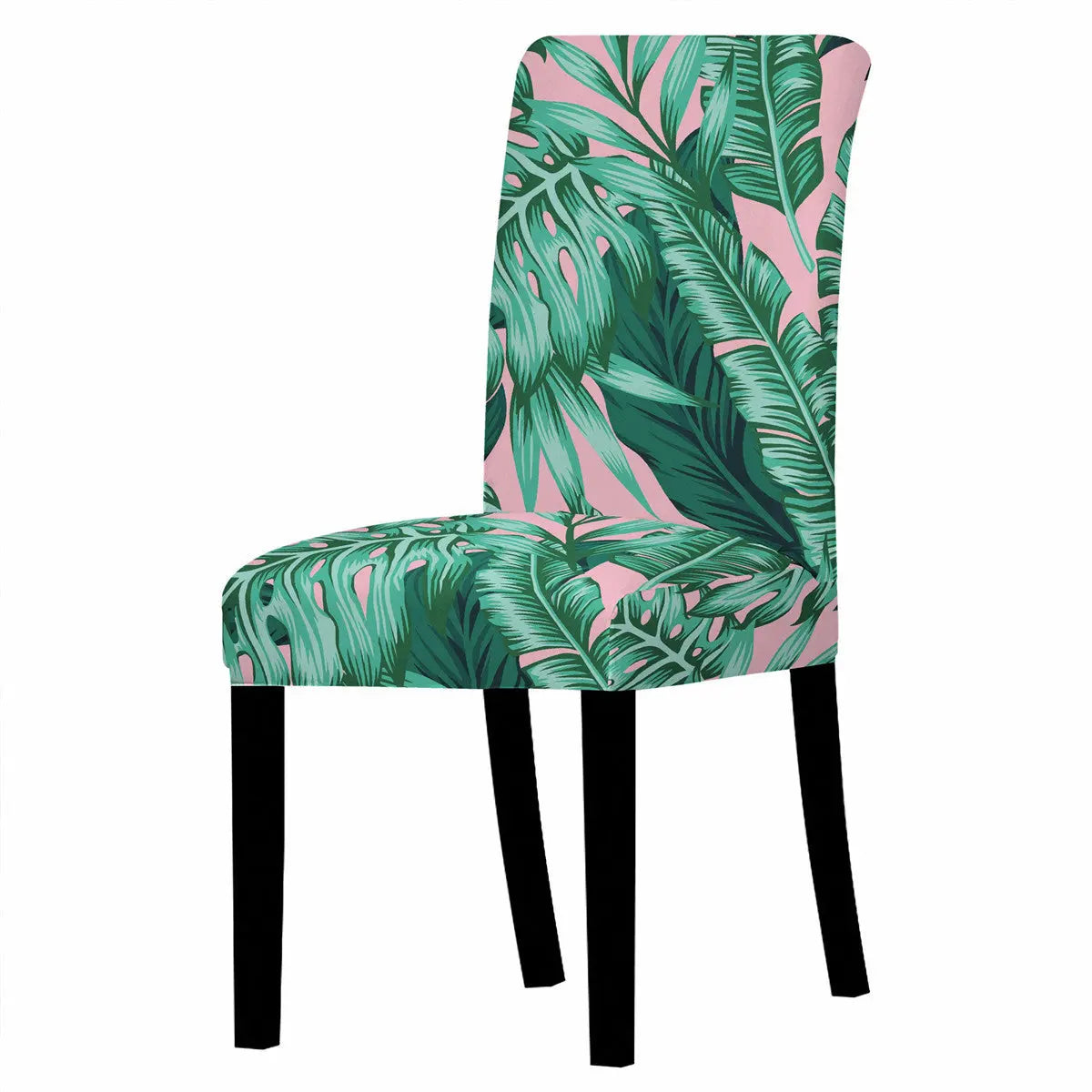 Dining Chair Covers Stretch Printed FEUILLAE 14 Style