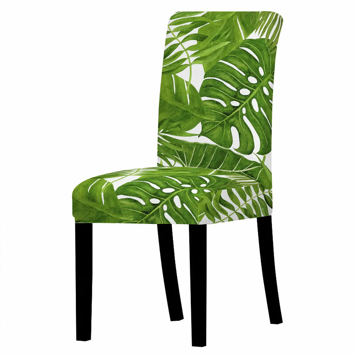 Dining Chair Covers Stretch Printed FEUILLAE 16 Style