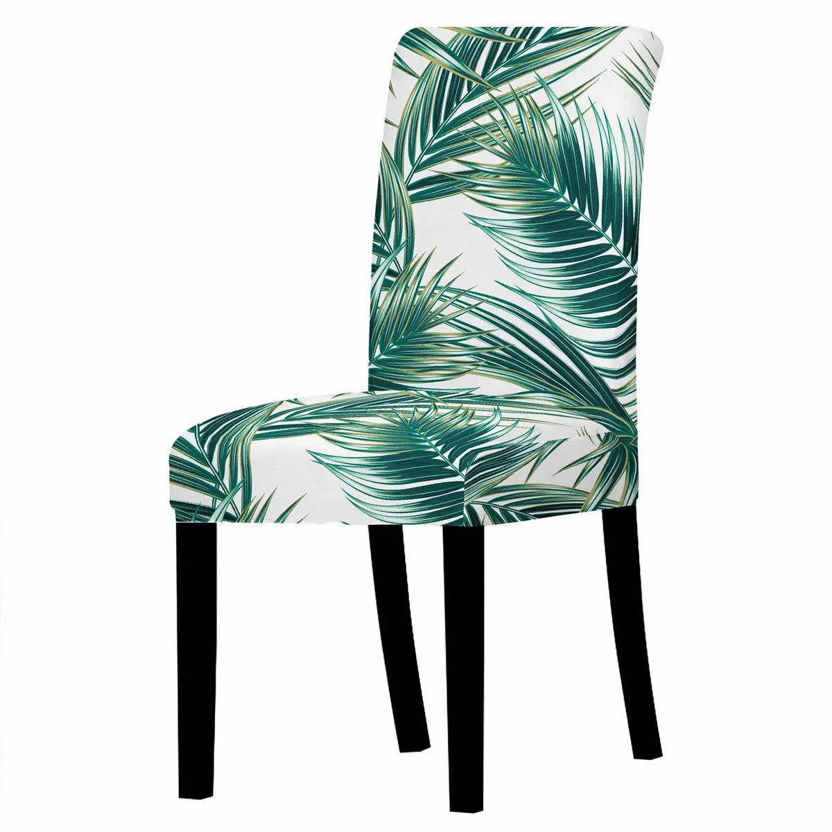 Dining Chair Covers Stretch Printed FEUILLAE 5 Style