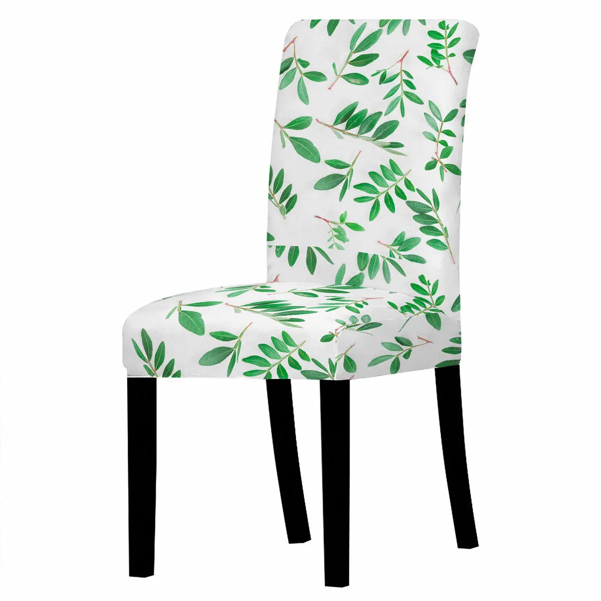 Dining Chair Covers Stretch Printed FEUILLAE 8 Style